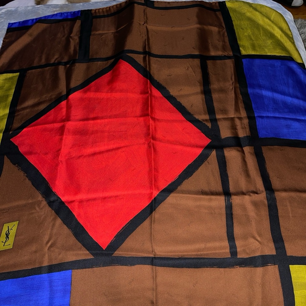 Preloved Yves Saint Laurent scarf excellent condition 34X34 inches